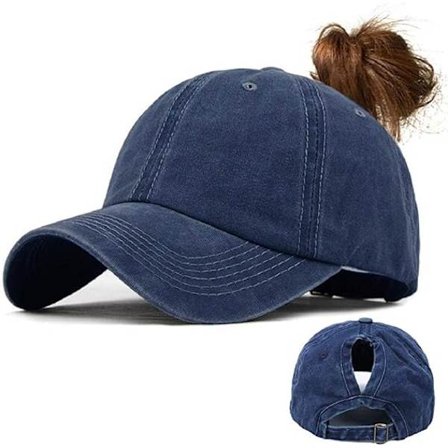 Kvindes Ponytail Baseball Kasketter Mode Ensfarvet Kasket Retro Unisex Visirer Slibkant Gør Gammel Hat