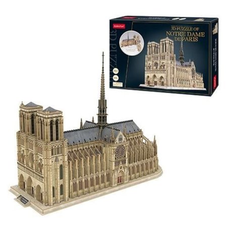 Notre Dame XL 3D Puslespil - Verdensmærker - 3D Led Puslespil - 293 brikker - Voksen 14 år eller ældre