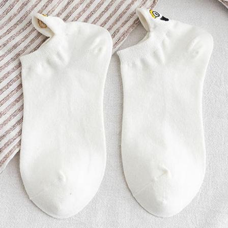 Unisex Ankle Trainer Brodeeratut matalat lyhyet sukat Urheilu White