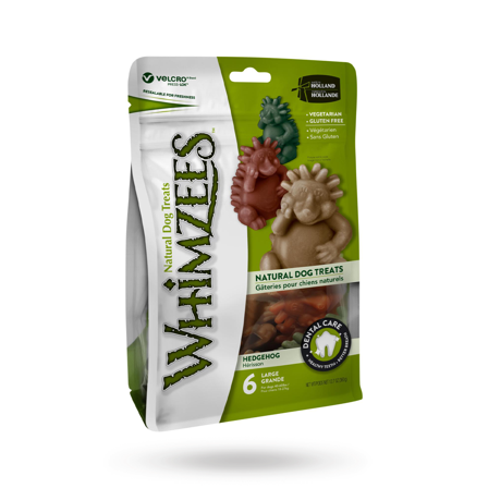 Whimzees Hedgehog 6-pack 360g - Matskåler, Hundegobiter & Tyggeben til hund & katt på Doggie.no - Hundegodbiter, Tyggebein & matskåler