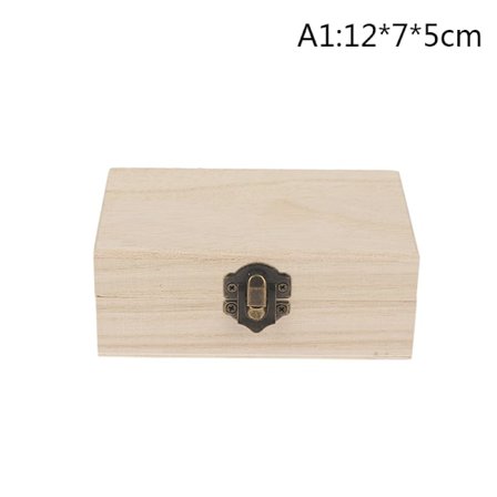 Trä Multifunktionell Förvaringslåda med Lock Smyckeskrin