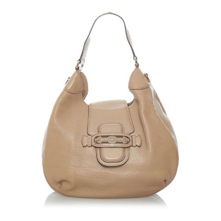 Gucci Vintage Pre-owned Dressage Web Leather Satchel Brun, Dame, Størrelse: ONE Size
