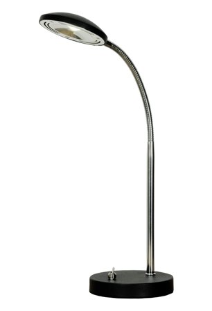 Aneta Lighting HERO bordlampe, svart/krom, 5W LED