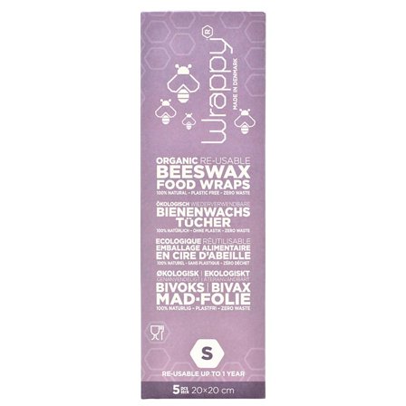 Wrappy Økologisk Genanvendeligt Bivoks Madindpakning Small/ 5 stk., Tøj & Bolig, Køkken & Bord, Øvrig
