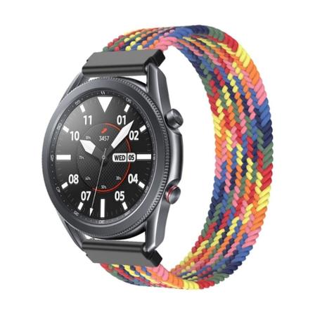 Elastinen nailon kellohihna Samsung Galaxy Watch 4:lle - Värikäs Vaaleanpunainen Koko: Xl Multicolor