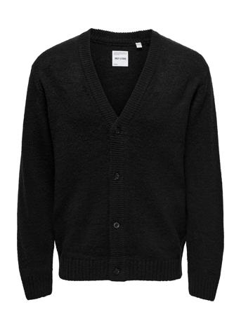 ONLY & SONS Onsanthony Reg 5 Button Card Knit Svart