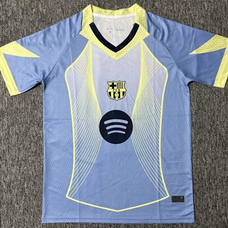 2025-2026 Season Barcelona Club Fans Version Football Jersey, Light Blue Special Edition B