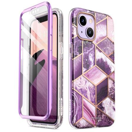 Supcase Iphone 14 Plus Skal Cosmo - Marmor Lila