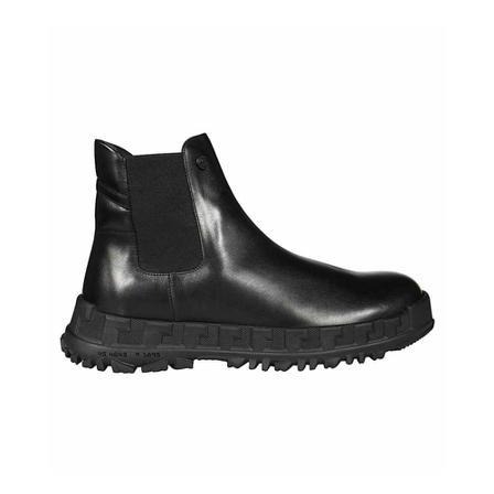 Versace, Chelsea Boots Zwart, Heren, Maat:44 1/2 EU,leer