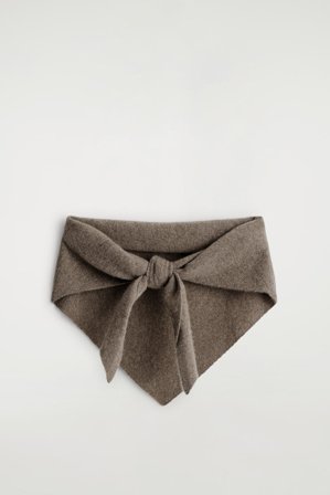 COS Men's Cashmere Triangle Scarf in Brown