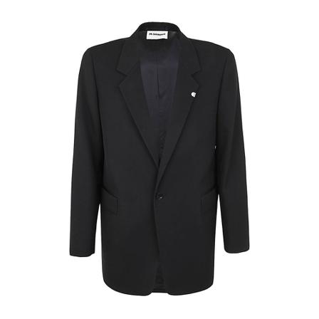 Jil Sander Jacket 01 TM Sharp Wool Gabardine Wool , Zwart , Heren , Maat: M