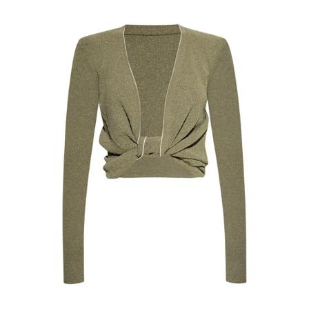 Jacquemus, Noue top with decorative knot Groen, Dames, Maat:L