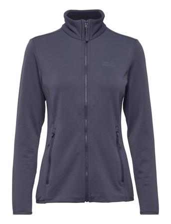 Peak Grid Fleece W Sweat-shirts & Hoodies Fleeces & Midlayers Blå Jack Wolfskin