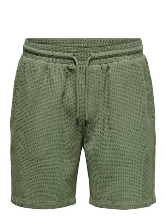 ONLY & SONS Onsbertil Waffle Shorts - Green - XL