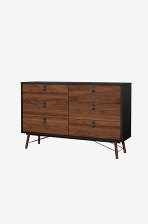 Tvilum - Dubbel byrå Ry 6 lådor - Brun - Garderober - Från Homeroom