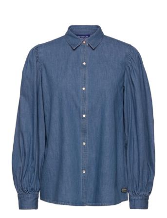 Puff Sleeved Denim Shirt Blue Scotch & Soda