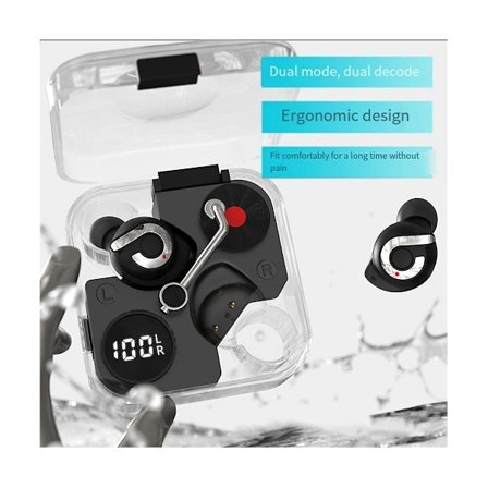 Bluetooth 5.3 Trådlösa Hörlurar, In-Ear Stereo Hörlurar, Samtalsbrusreducering, Hörlurar med Låg Latens Spo