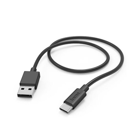 HAMA-latauskaapeli USB-A–USB-C, musta 1,0 m
