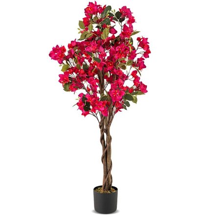 Konstgjord bougainvillea med kruka, 120 cm, rosa