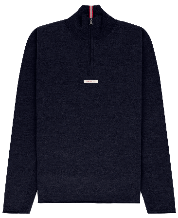 Amundsen Boiled Half Zip Mens Faded Navy