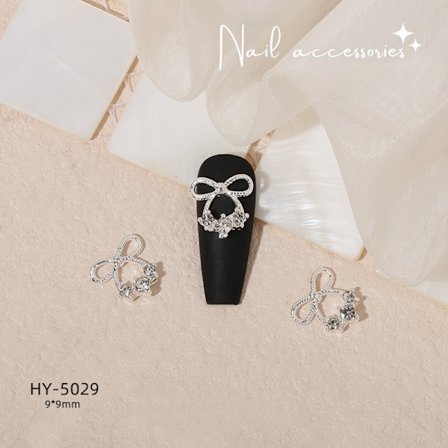 3st Nail Art Charm 3D Butterfly Moon Rhinestones Love Nail Dri