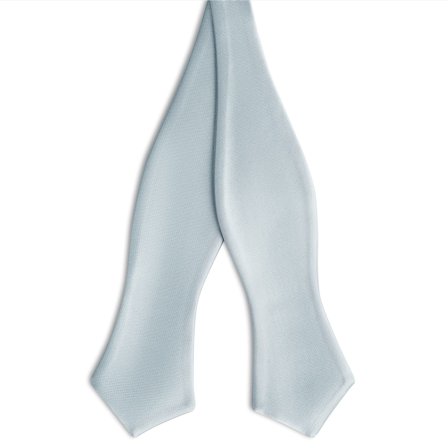 Arctic Blue Self-Tie Satin Diamond Tip Bow Tie for Men - Self-tie bow ties