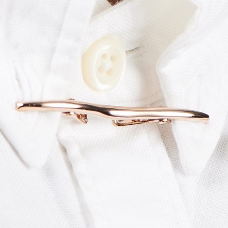 Pince à col de chemise en or rose pour hommes - Épingles de cols de chemises