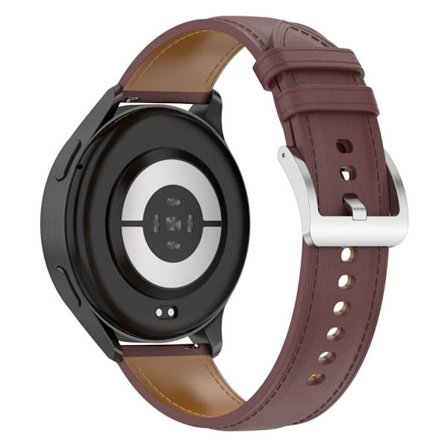 22mm urrem Huami Amazfit Bip 5 / GTR 47mm / GTR 2 / GTR 2e Ægte okselæderrem med quick release-stik - Mørkebrun