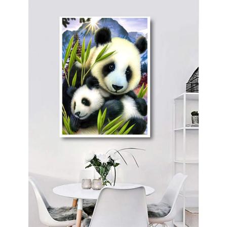 Diamond Painting / Diy 5d Diamantmålning - 30x40cm - Panda