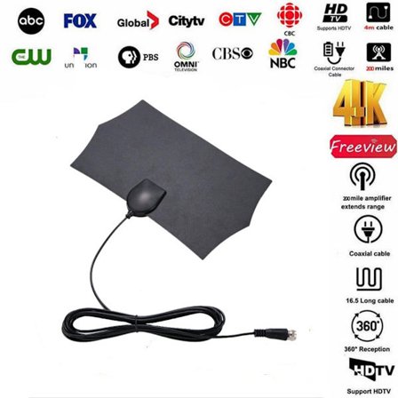 Digital HDTV-antenner Mini High Definition TV-antenn HD inomhusförstärkt High Definition 4K HDTV Digital TV-antenn