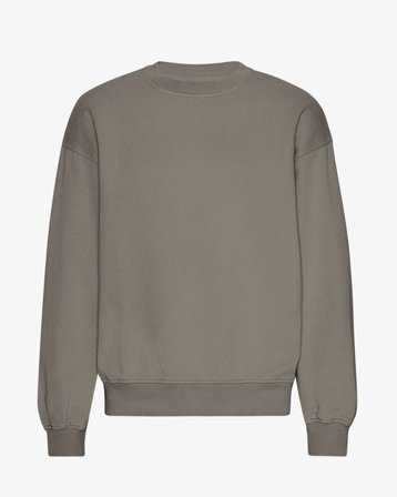 Organic Oversized Crew - Misty Brown - Male - S