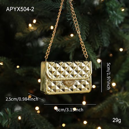 Nytt gyllent rødt klebrig pulver lett anheng tegneserie anheng juletre vindu hengende dekorasjon