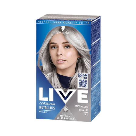 Schwarzkopf LIVE Urban Metallic Hårfärg Dam Silver 142,5 ML