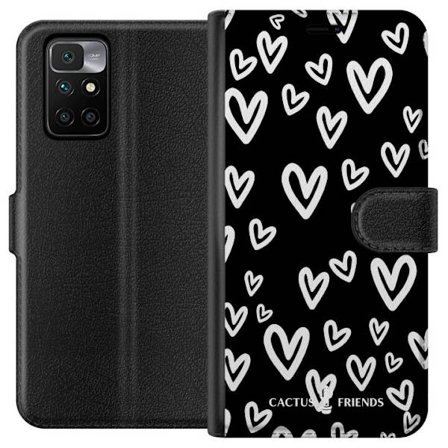 Yhteensopiva Lompakkokotelo Xiaomi Xiaomi Redmi 10 Cactus and Friends - Handdrawn Love Chaos