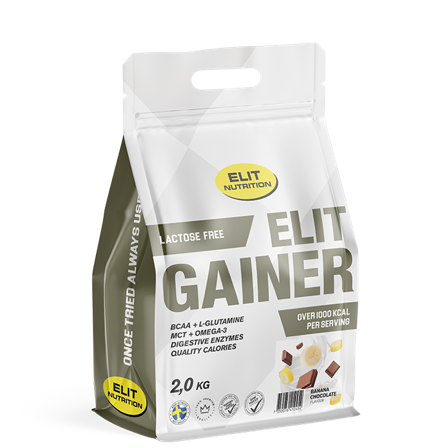ELIT GAINER - Lactose free, 2000 g, Banana Chocolate