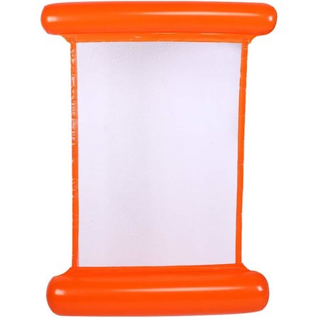 Oppblåsbar hengekøye - Bærbar flytende stol for hyggelige stunder ved bassenget og stranden - Gul