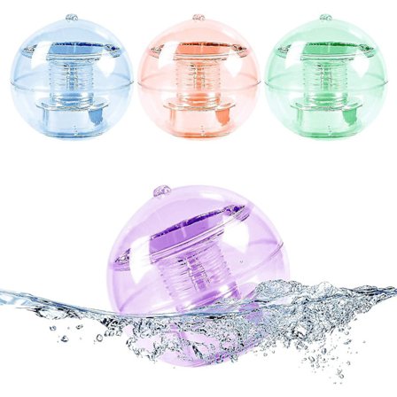 4-pakks Solcelled Bassenglys, Flytende Bassenglys For Nedgravde Basseng Vanntette Damlys