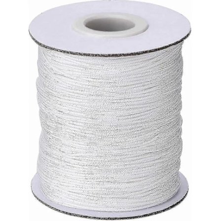 Vit 1,0 mm flätad lina för persienner, rullgardiner, hantverk - 109 yards per rulle