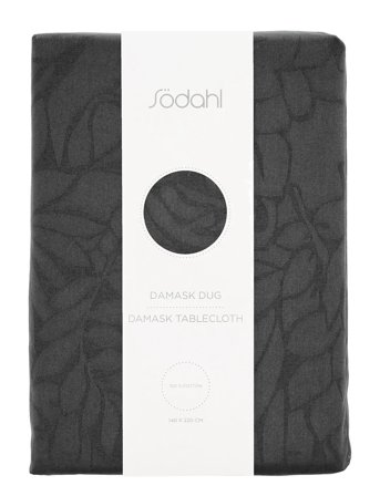 Södahl Dug 140X220 Abstract Leaves Damask Ash - Grey - 140X220CM x 220