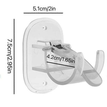 Selvklebende Gardinstangs Holdere, Borrefrie Gardinbraketter, Gardinstangsbraketter uten Boring, for Soverom, Stue 4 stk