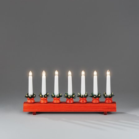 Konstsmide 1010-500 Elektrisk lysestake 7 lys Rød, Belysning