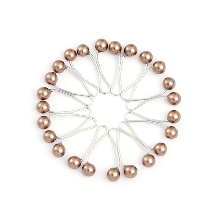 24stk Pearl Clip Sjal Skjerf GULL