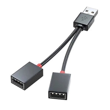 1 i 2 Udgange USB-splitter til Bil, Multifunktionel Adapterkabel