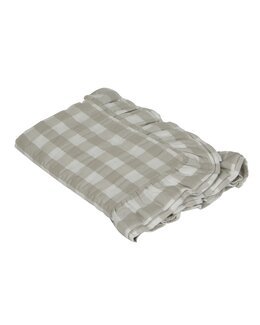 Dug Lisa ternet Bæk&Bølge med flæse 140x250 cm Hør