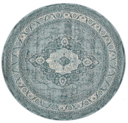 Jacinda Ø 200 Jasnoniebieski Medalionowy Okrągły Dywan
