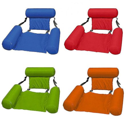 Evago Blå Flytande Stol Pool Säte Uppblåsbar Lazy Vatten Säng Lounge Stol Leksak