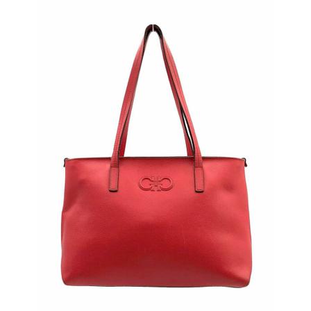 Salvatore Ferragamo Pre-owned, Pre-owned tote grained leather Rood, Dames, Maat:ONE Size