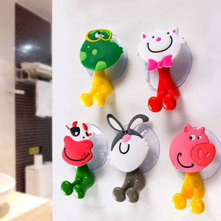 2-pakning - Tannbørsteholder for barn - Festes på vegg, flerfarget