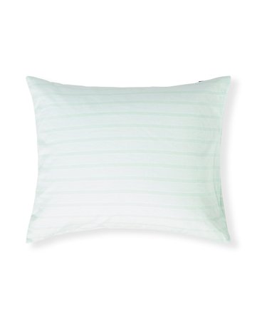 Lexington Gestreifter baumwoll-perkal-kissenbezug, weiß/grün
