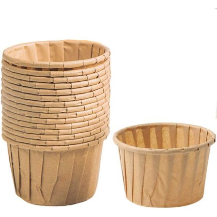 Muffinforme med ramekiner, engangsbageforme af papir, fødevaregodkendt materiale, tykt, glat, højtemperaturbestandigt, elegant form under bagning